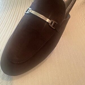 Calvin Klein Chocolate Brown Women’s Slip-On Loafers Sidoll